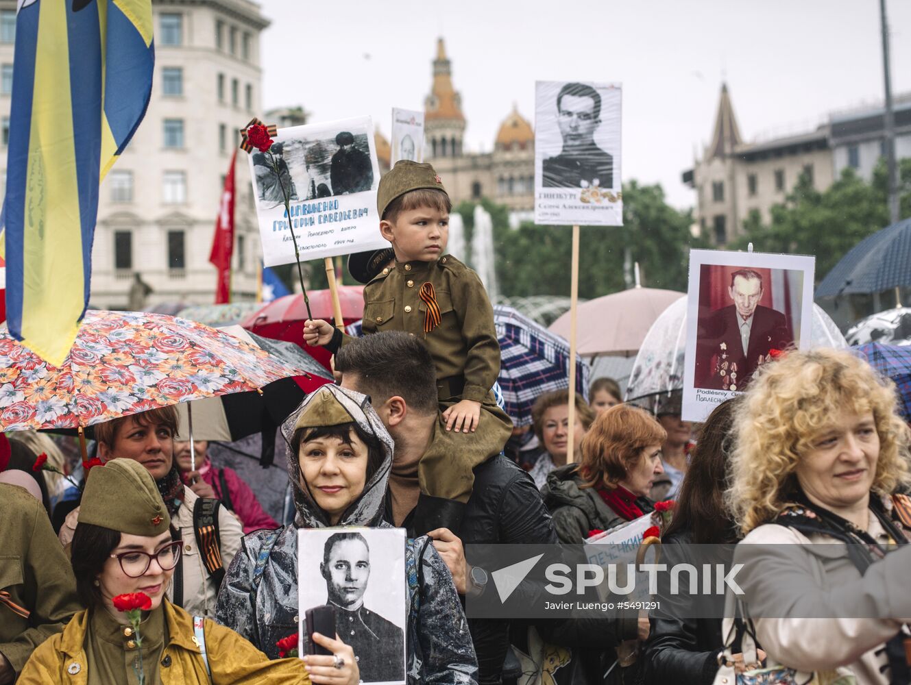Immortal Regiment event in Barcelona