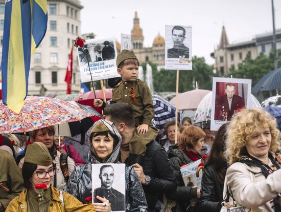 Immortal Regiment event in Barcelona