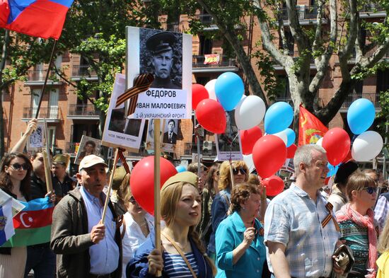 Immortal Regiment march in Madrid