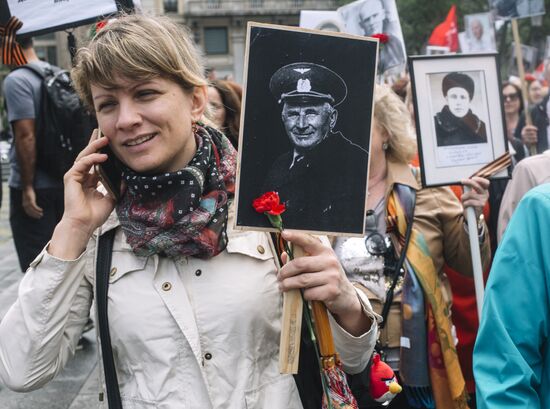 Immortal Regiment event in Barcelona