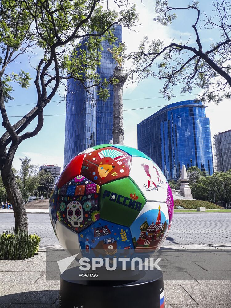 Footballs parade in Mexico