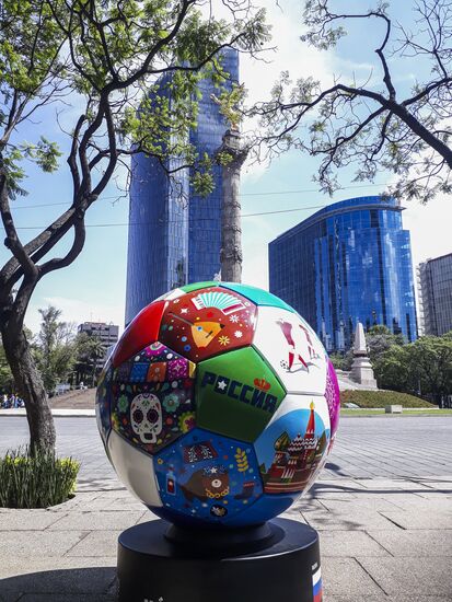 Footballs parade in Mexico