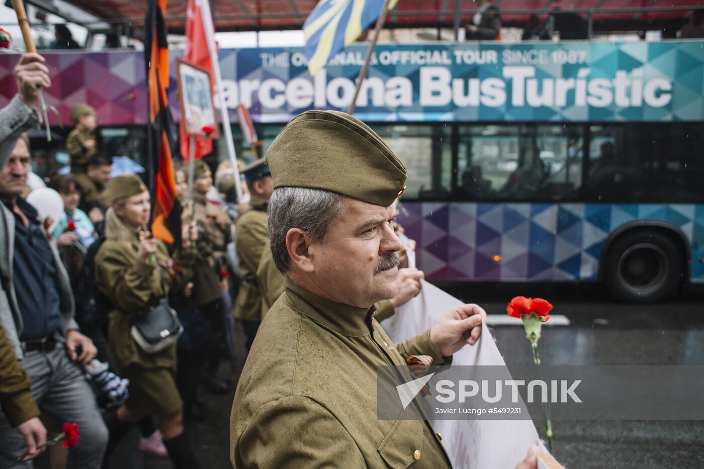 Immortal Regiment event in Barcelona