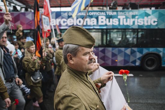 Immortal Regiment event in Barcelona