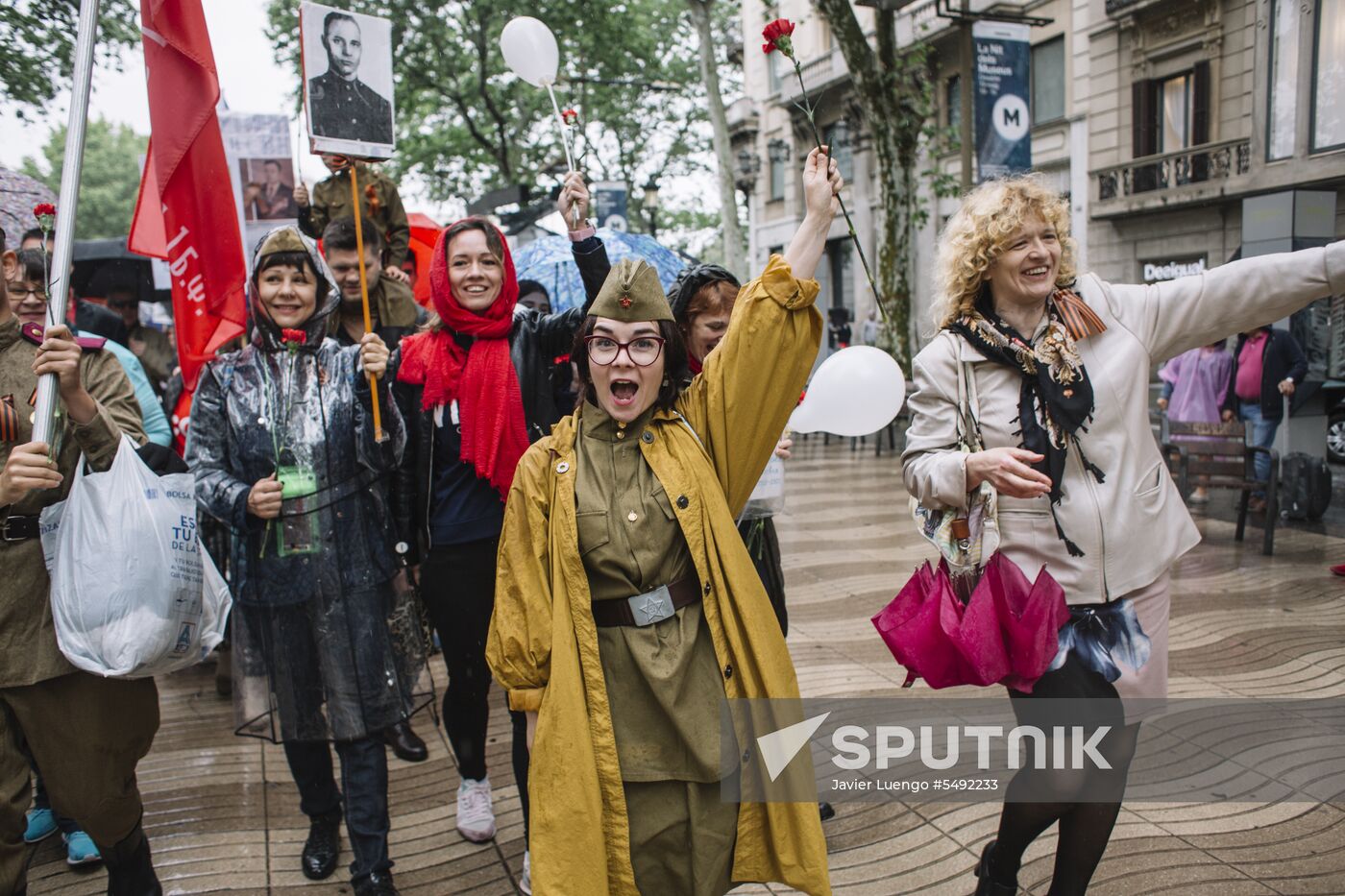 Immortal Regiment event in Barcelona