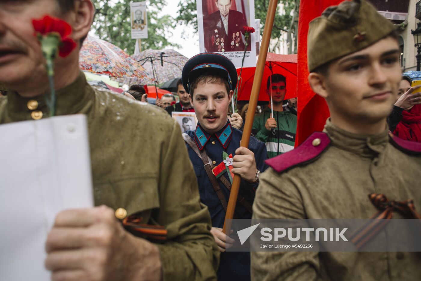 Immortal Regiment event in Barcelona