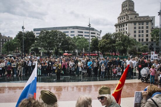 Immortal Regiment event in Barcelona