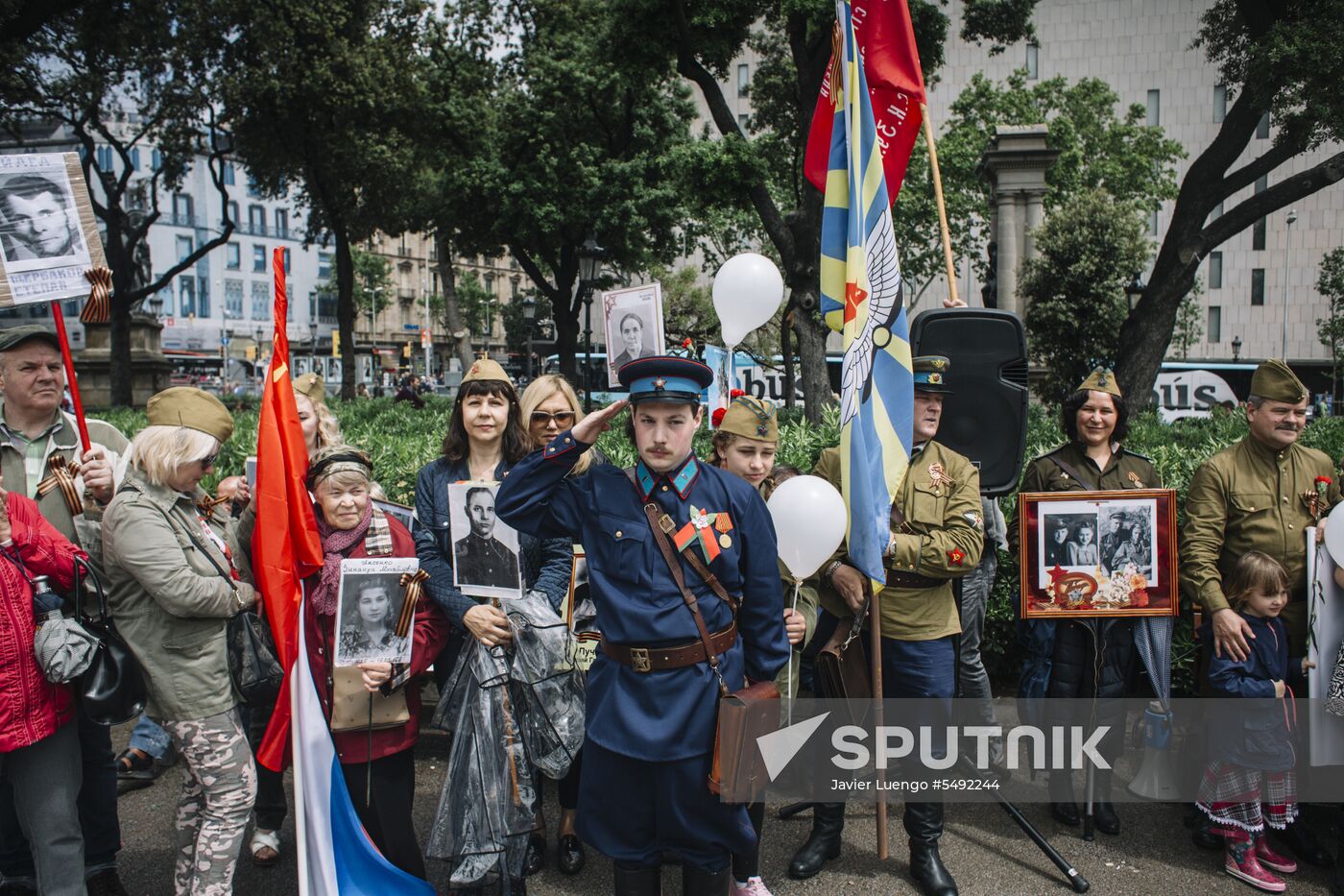 Immortal Regiment event in Barcelona
