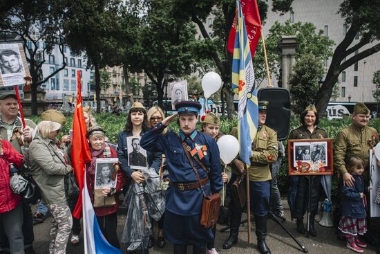 Immortal Regiment event in Barcelona