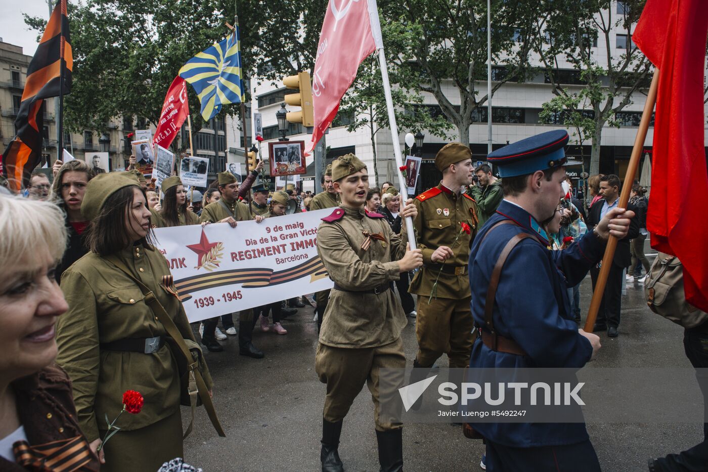 Immortal Regiment event in Barcelona