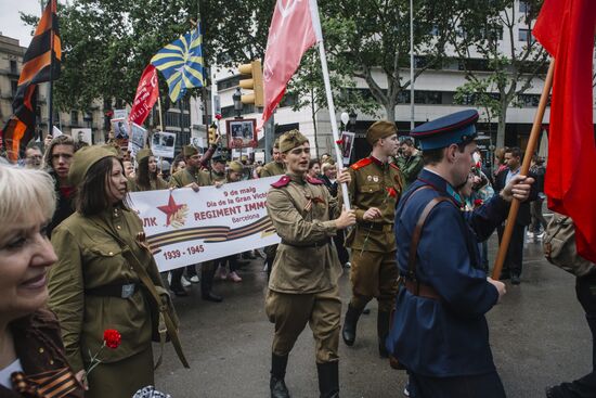 Immortal Regiment event in Barcelona
