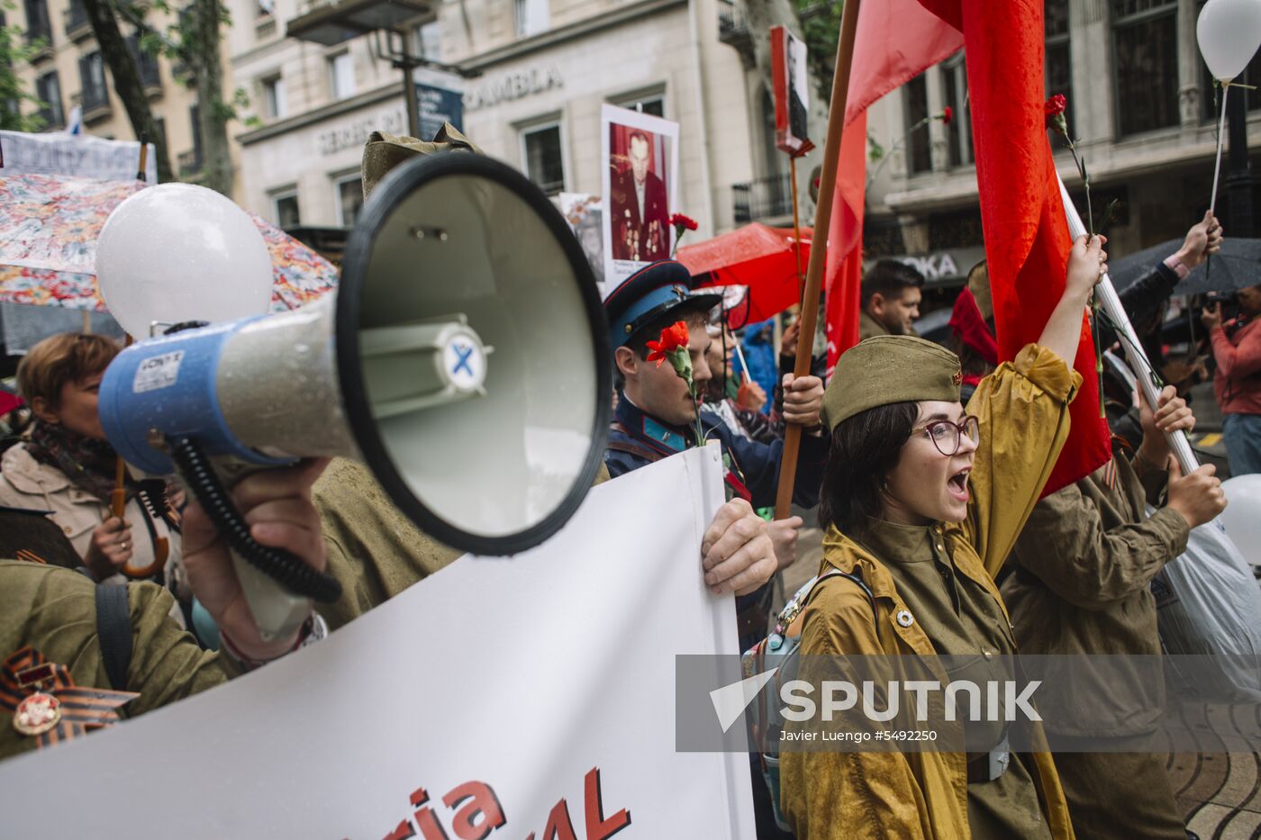 Immortal Regiment event in Barcelona