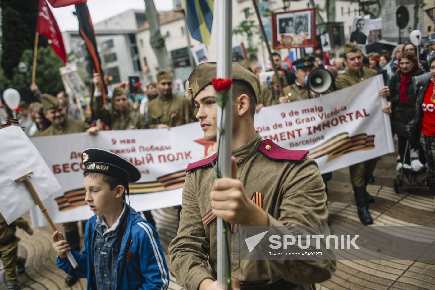 Immortal Regiment event in Barcelona