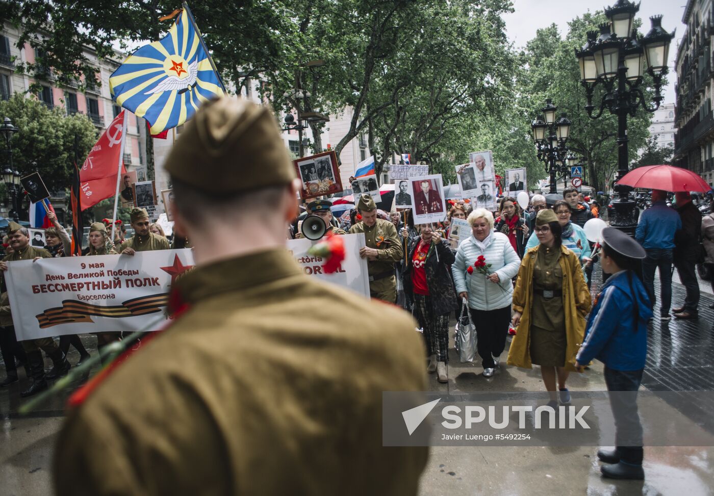 Immortal Regiment event in Barcelona