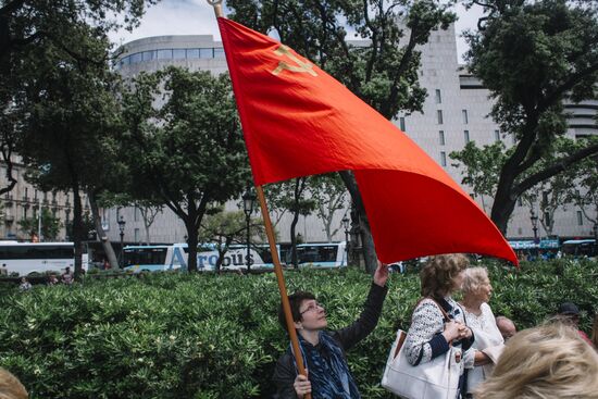 Immortal Regiment event in Barcelona