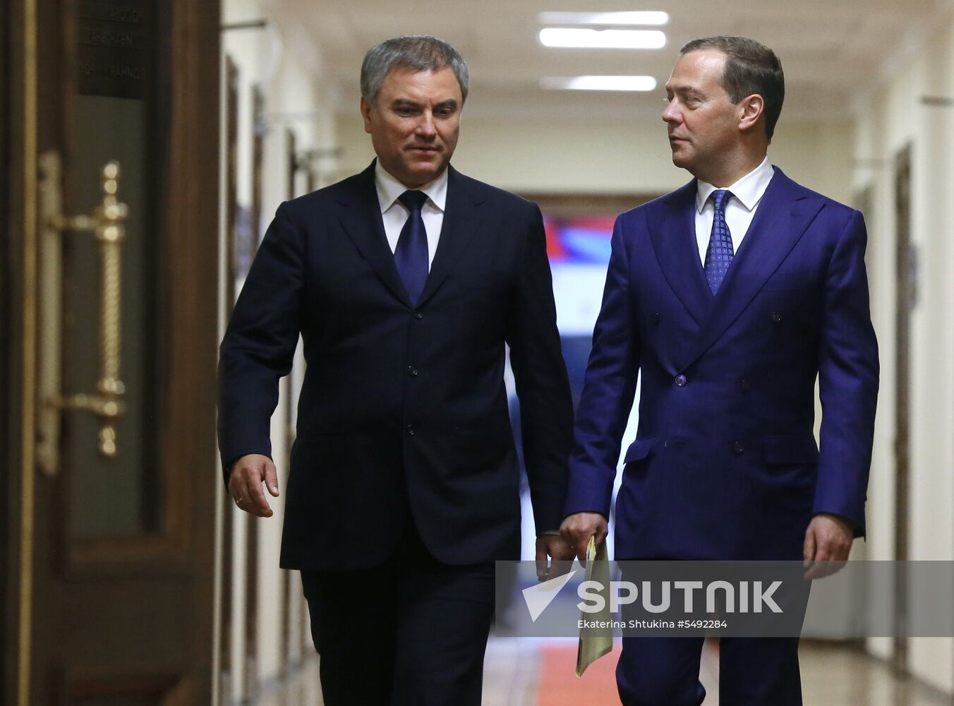 Candidate for position of Prime Minister Dmitry Medvedev meets with United Russia faction deputies in State Duma