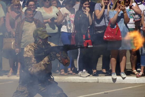 Exhibition performance of LPR People's Militia