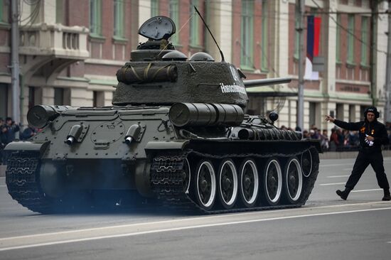 Dress rehearsal of Victory parade in Russian cities