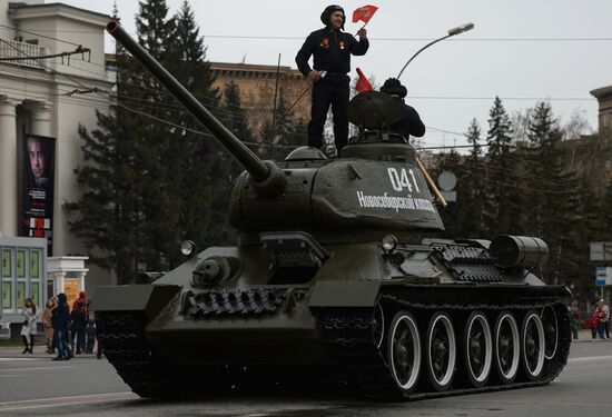 Dress rehearsal of Victory parade in Russian cities