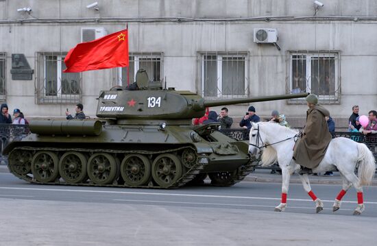 Dress rehearsal of Victory parade in Russian cities