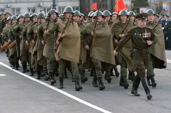 Dress rehearsal of Victory parade in Russian cities
