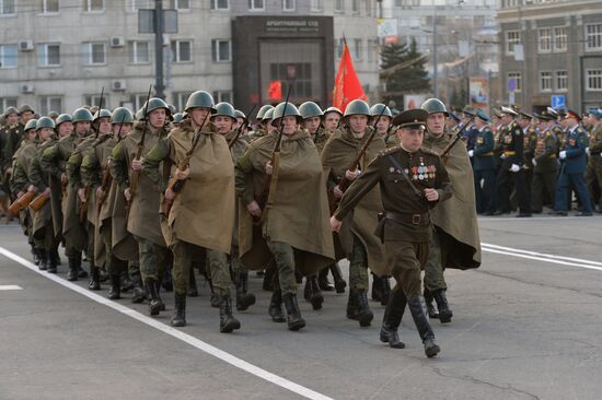 Dress rehearsal of Victory parade in Russian cities