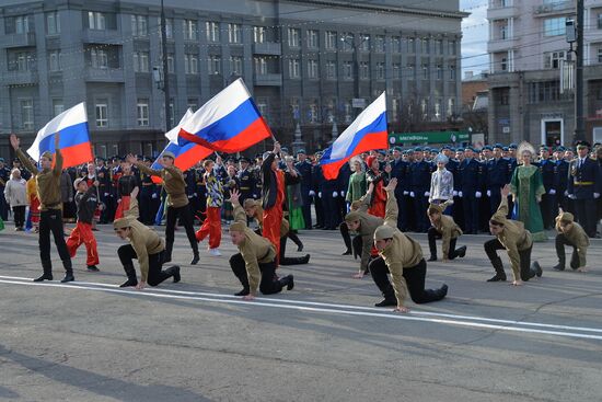 Dress rehearsal of Victory parade in Russian cities