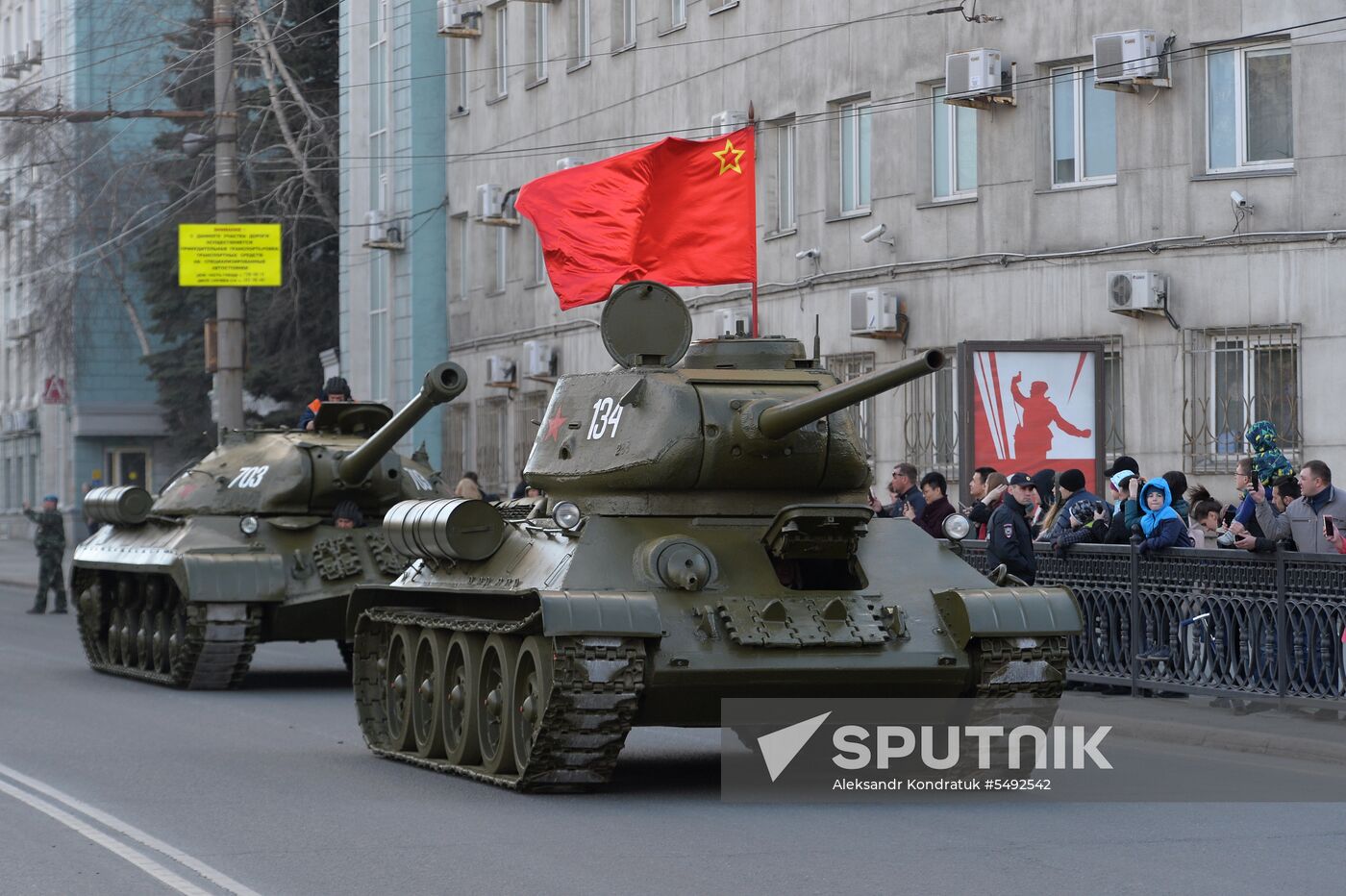 Dress rehearsal of Victory parade in Russian cities