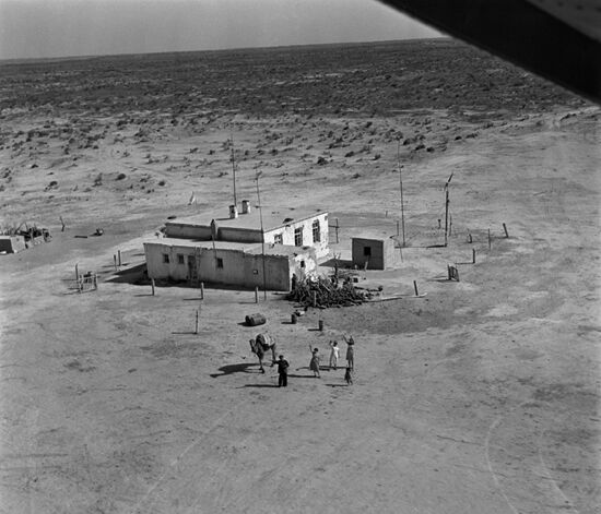 Weather station in Karakum Desert