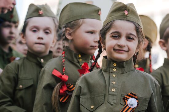 Children's victory parade Roads of Memory in Ivanovo