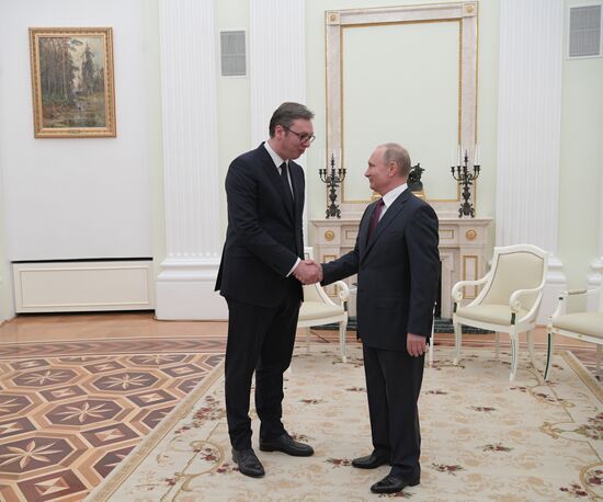 President Putin meets with Serbian Persident Vucic