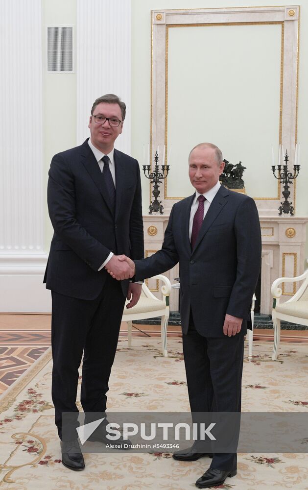 President Putin meets with Serbian Persident Vucic