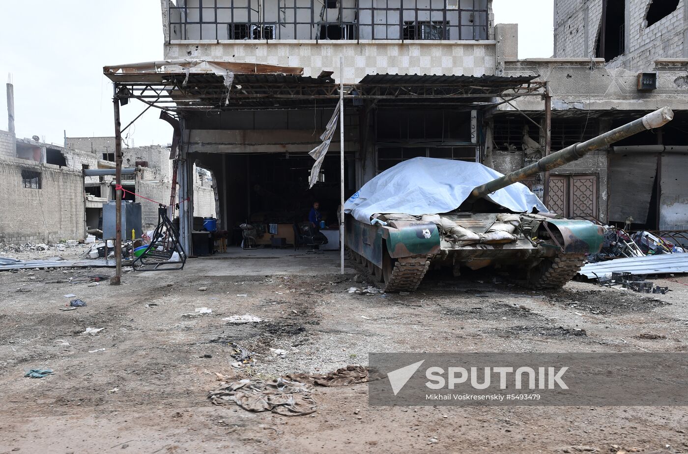 Situation in Yarmouk refugee camp area in southern Damascus suburb