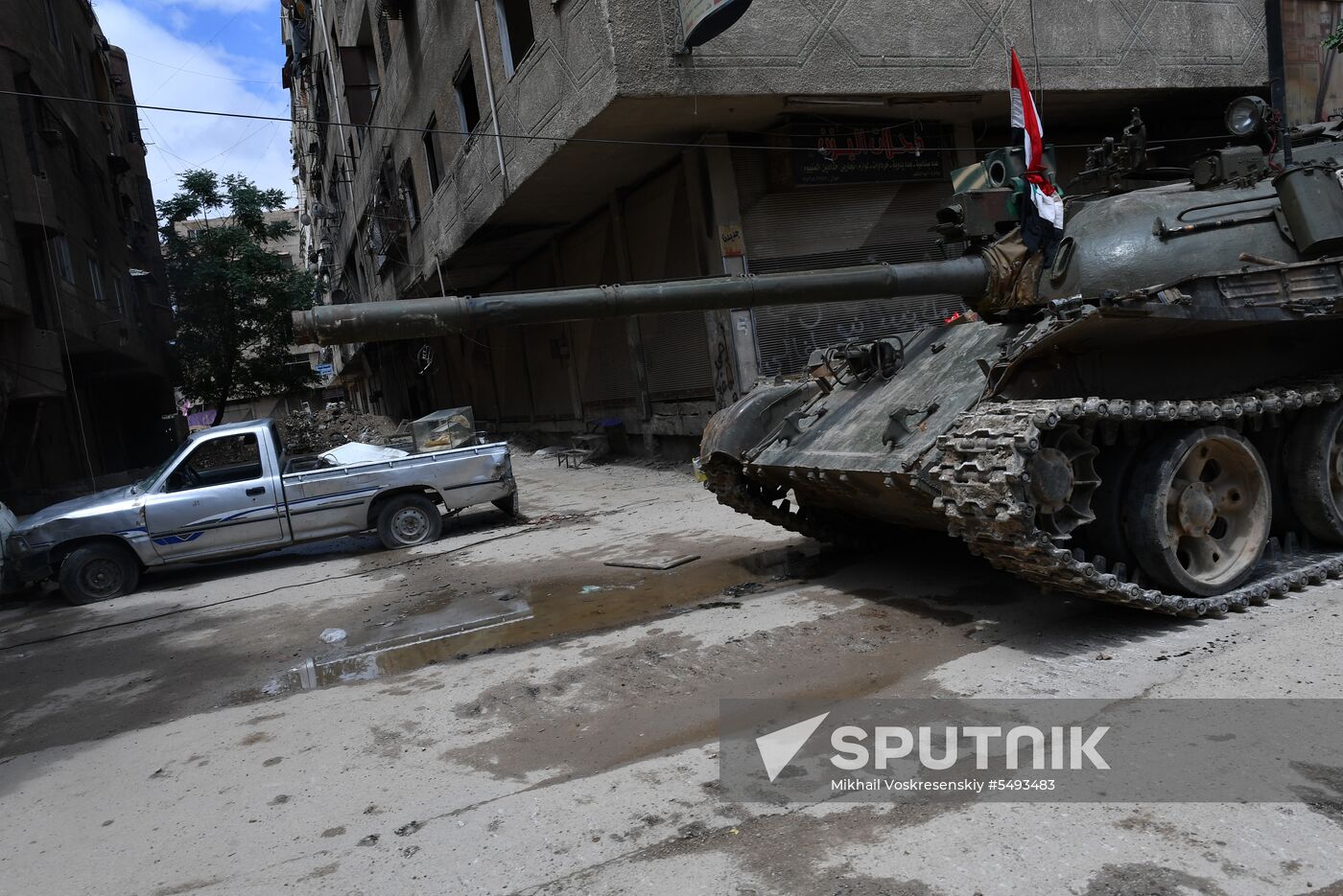 Situation in Yarmouk refugee camp area in southern Damascus suburb