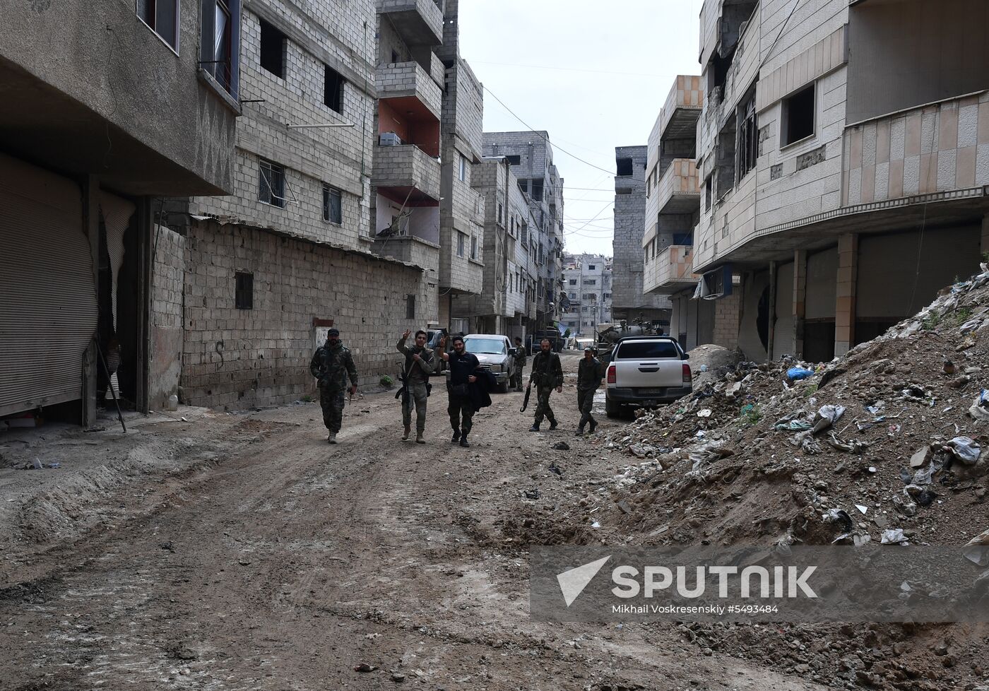 Situation in Yarmouk refugee camp area in southern Damascus suburb