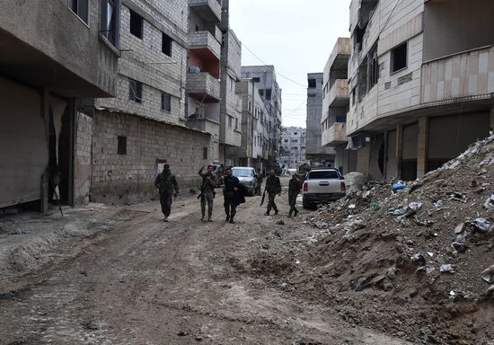 Situation in Yarmouk refugee camp area in southern Damascus suburb