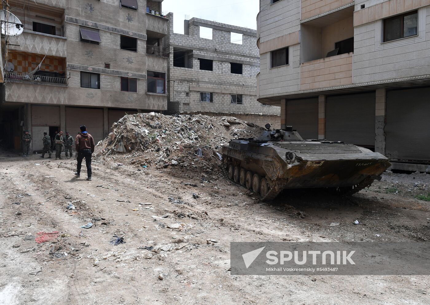 Situation in Yarmouk refugee camp area in southern Damascus suburb
