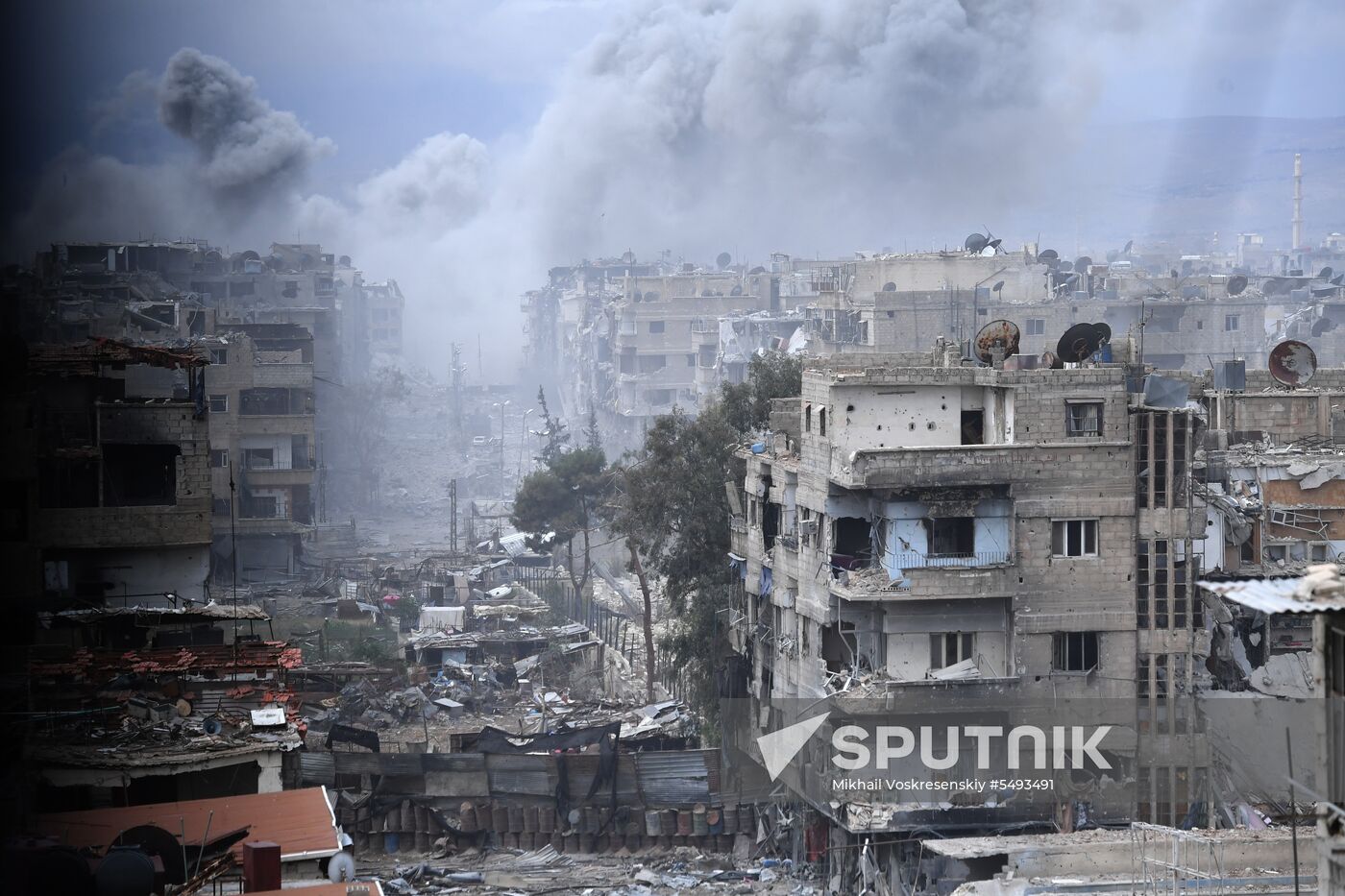 Situation in Yarmouk refugee camp area in southern Damascus suburb