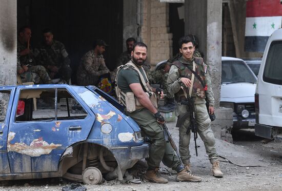 Situation in Yarmouk refugee camp area in southern Damascus suburb