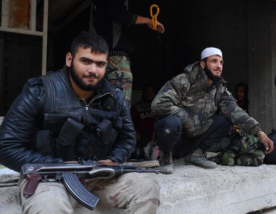 Situation in Yarmouk refugee camp area in southern Damascus suburb