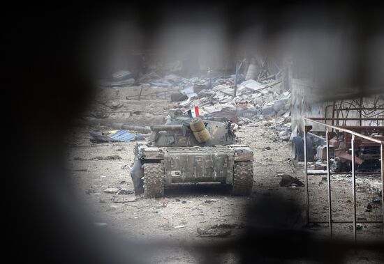Situation in Yarmouk refugee camp area in southern Damascus suburb