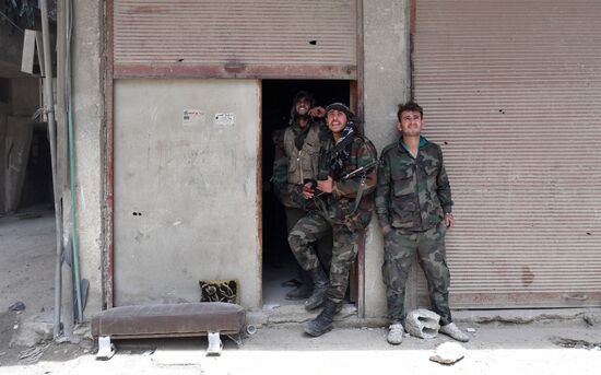Situation in Yarmouk refugee camp area in southern Damascus suburb