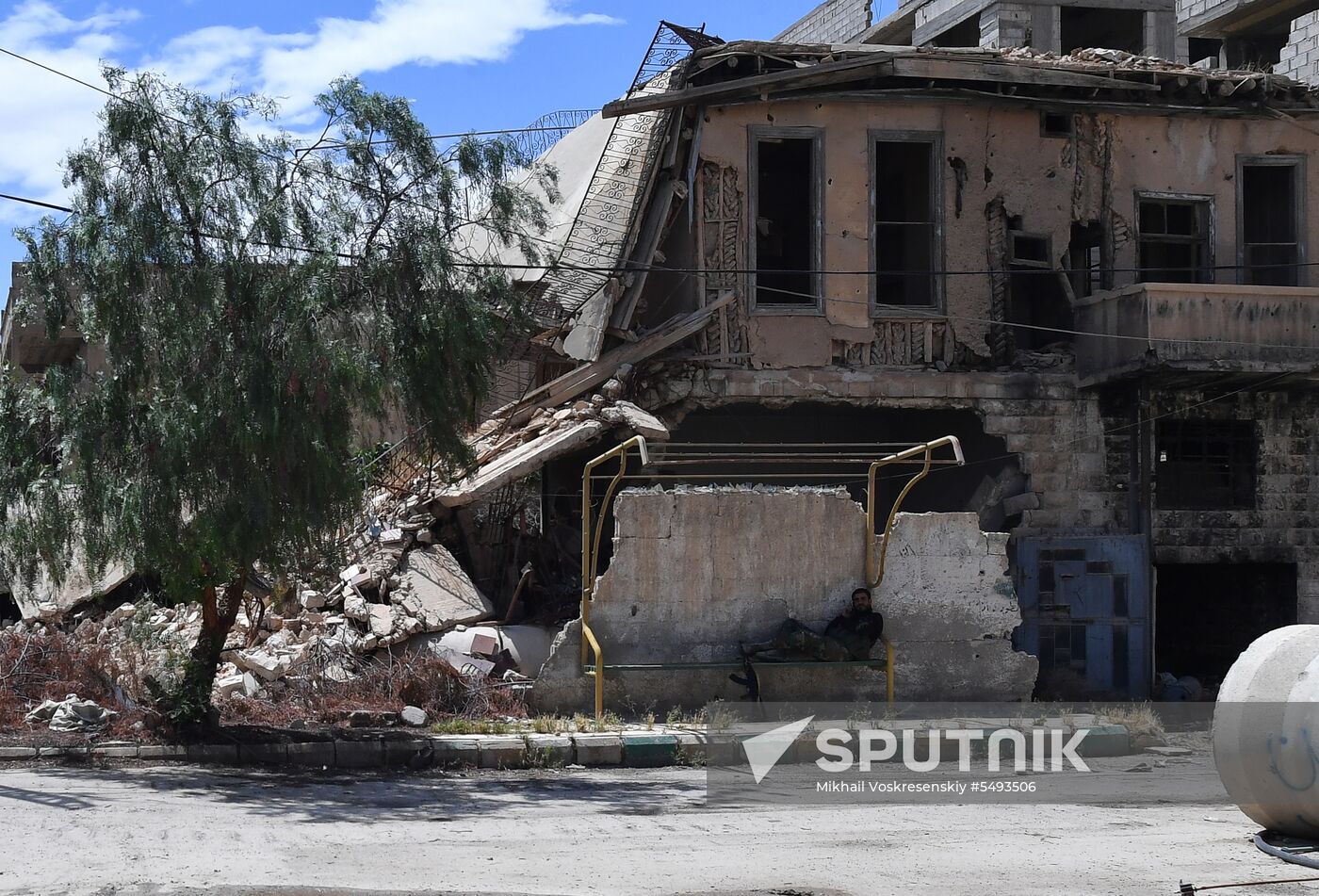 Situation in Yarmouk refugee camp area in southern Damascus suburb