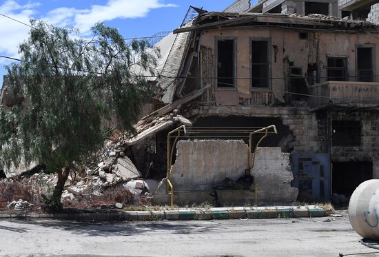 Situation in Yarmouk refugee camp area in southern Damascus suburb
