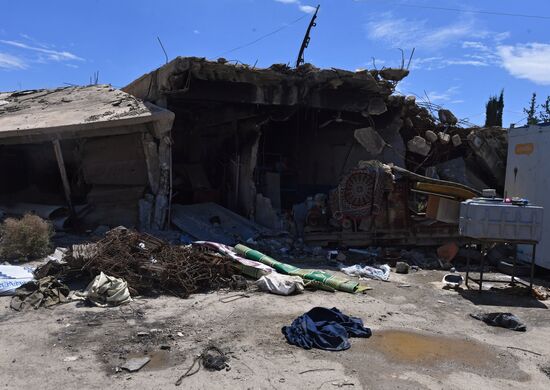 Situation in Yarmouk refugee camp area in southern Damascus suburb