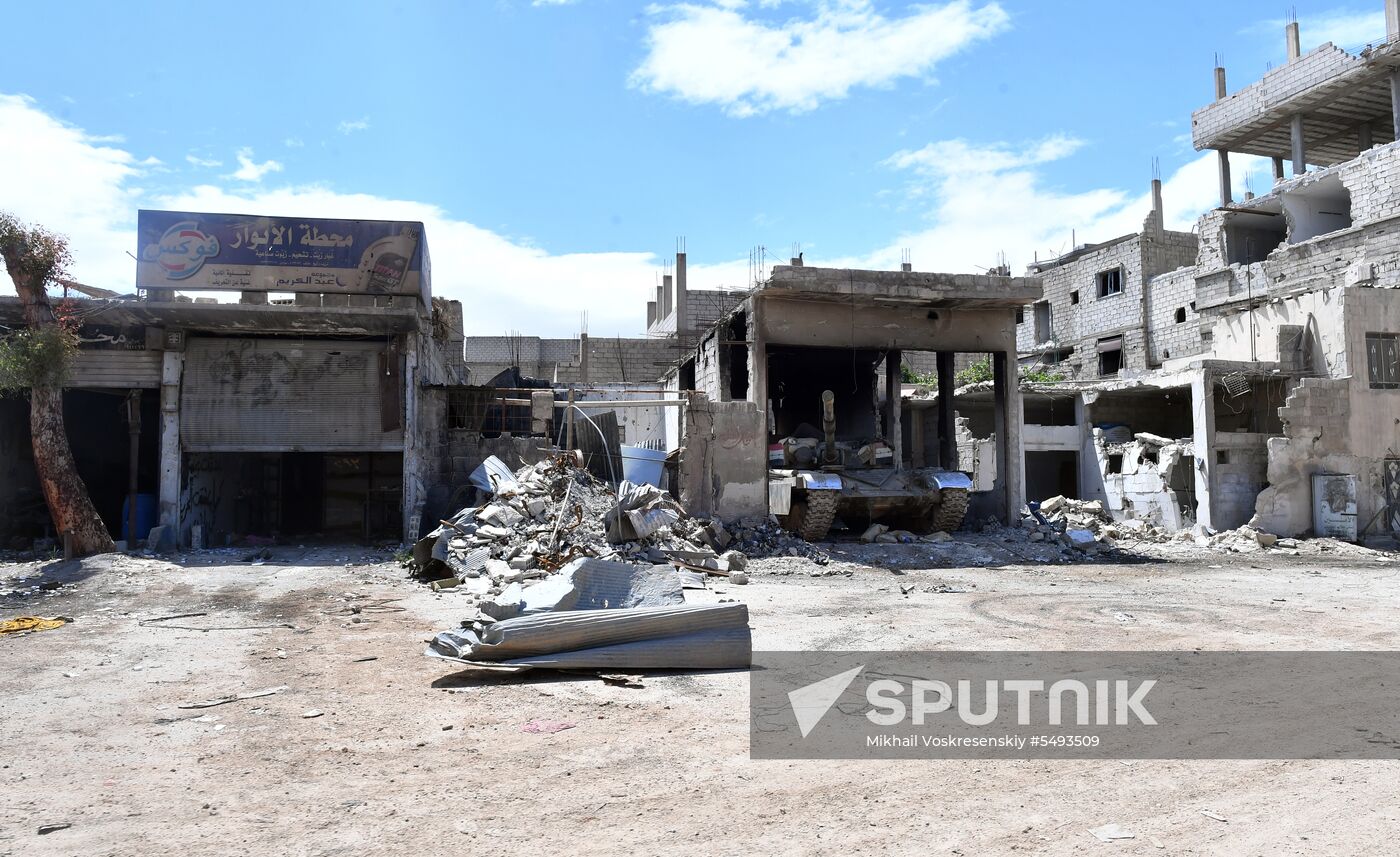 Situation in Yarmouk refugee camp area in southern Damascus suburb