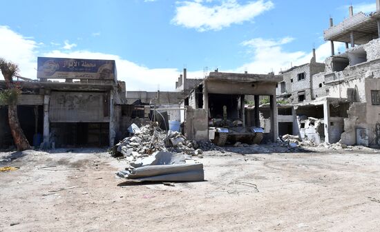 Situation in Yarmouk refugee camp area in southern Damascus suburb