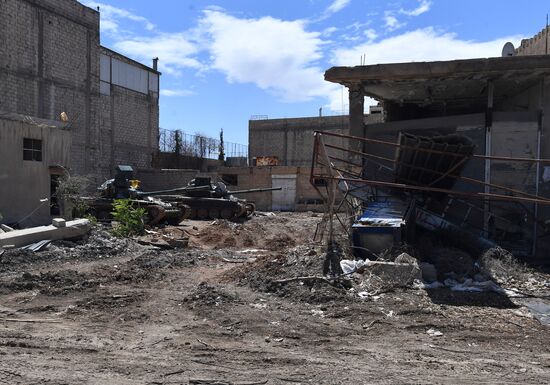 Situation in Yarmouk refugee camp area in southern Damascus suburb