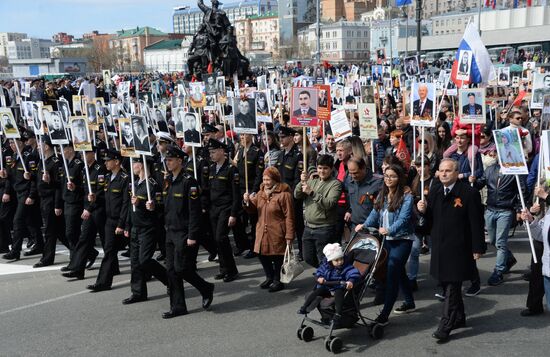 Immortal Regiment event in Russian cities