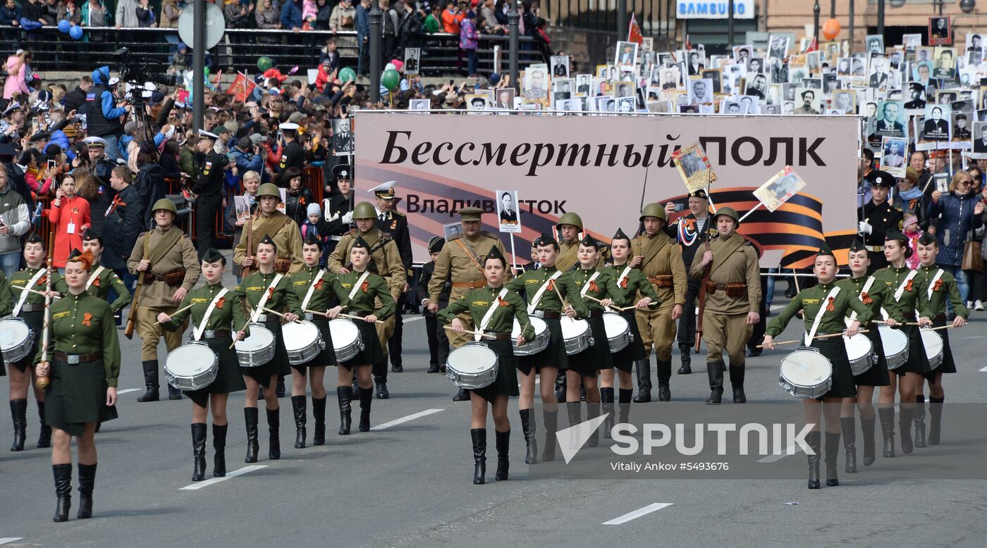 Immortal Regiment event in Russian cities